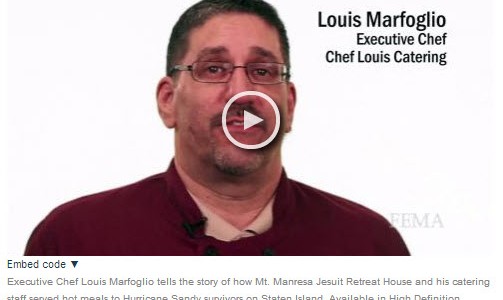 Mount Manresa – After Hurricane Sandy – Executive Chef Louis Marfoglio